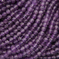 Amethyst · Microfaceted · Cube · 4.5mm