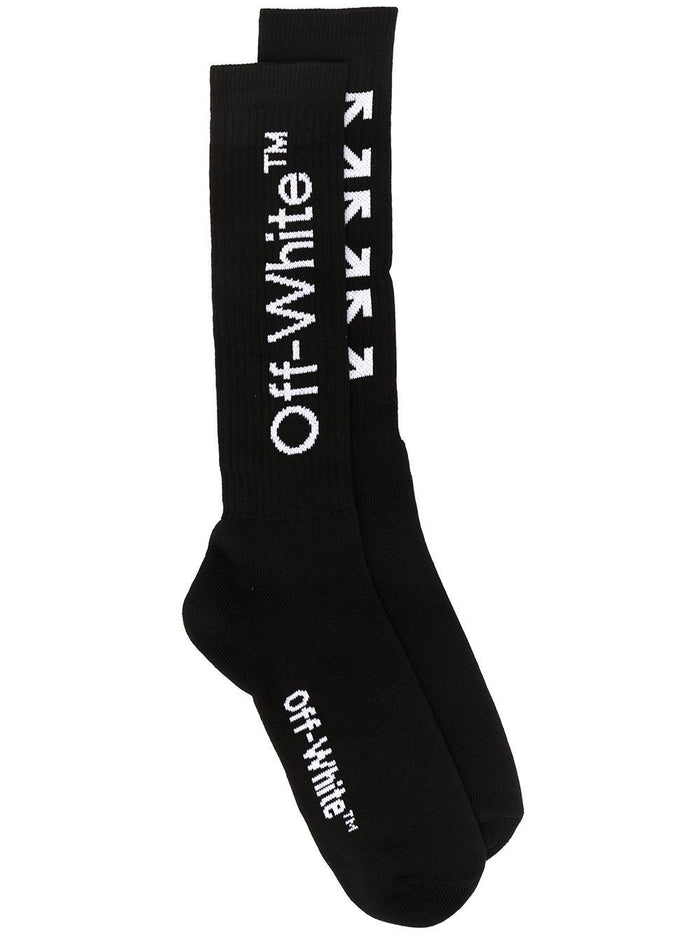 OFF-WHITE Arrow Logo Socks Black - Maison De Fashion