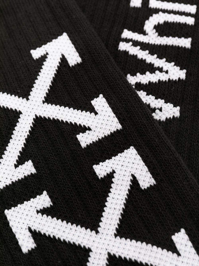 OFF-WHITE Arrow Logo Socks Black - Maison De Fashion
