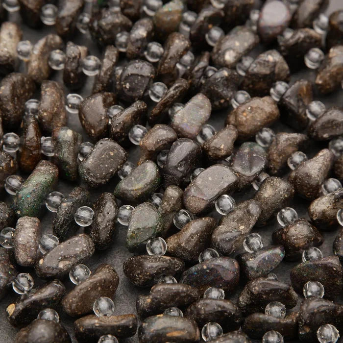Australian Boulder Opal · Smooth · Freeform Disk · 8mm, Tejas Beads, Beads