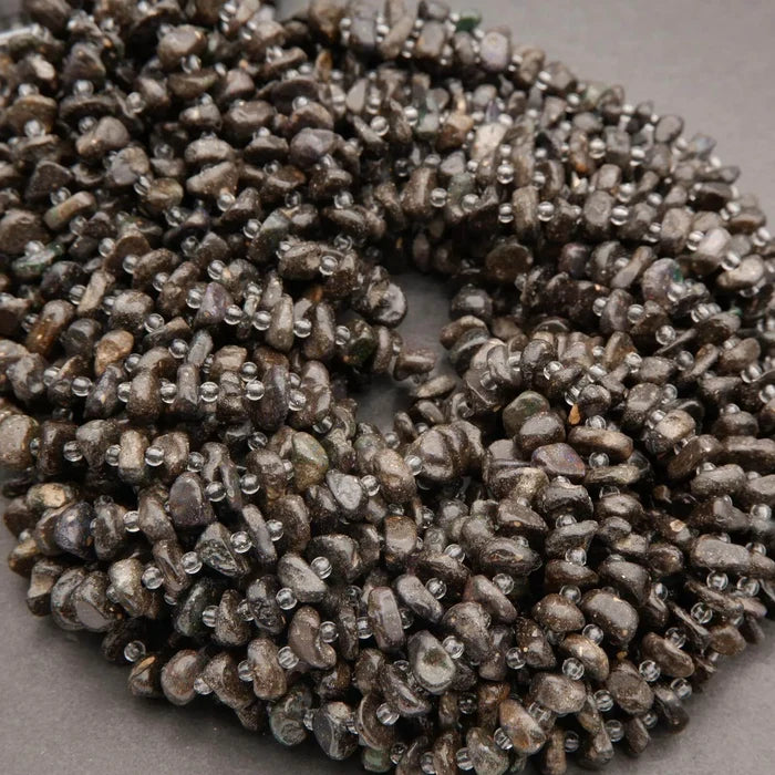 Australian Boulder Opal · Smooth · Freeform Disk · 8mm, Tejas Beads, Beads