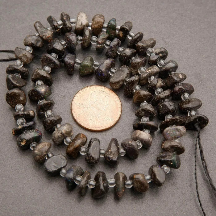 Australian Boulder Opal · Smooth · Freeform Disk · 8mm, Tejas Beads, Beads
