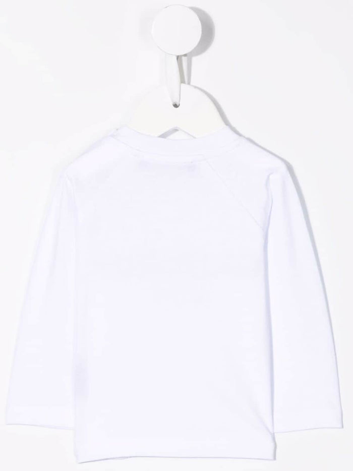 BALMAIN BABY Logo-print cotton T-shirt White - MAISONDEFASHION.COM