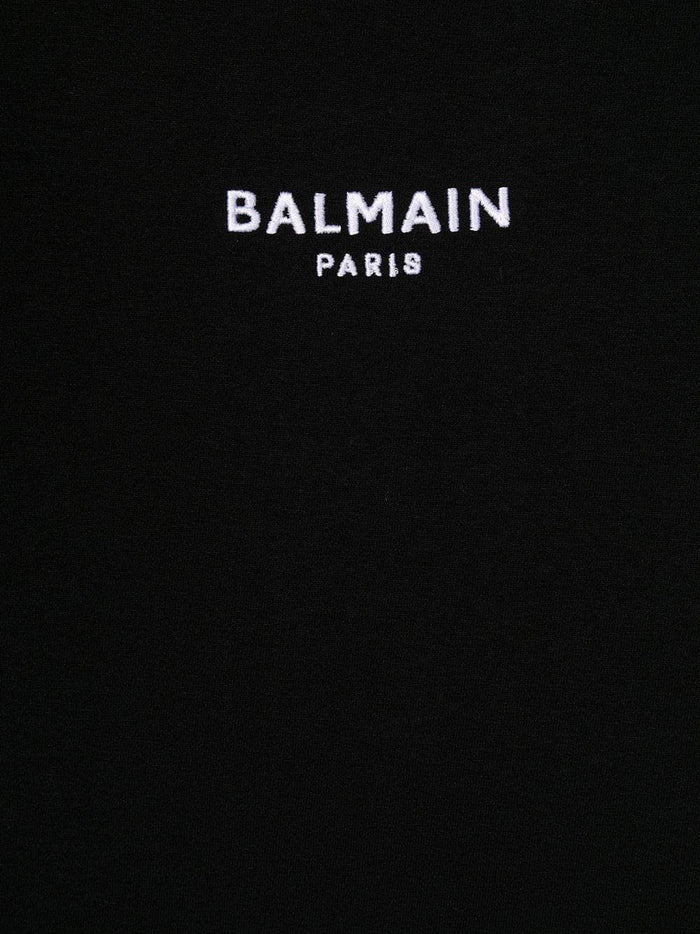 BALMAIN KIDS Logo embroidered t-shirt Black - MAISONDEFASHION.COM
