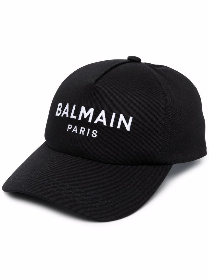 BALMAIN Logo Cap Black - MAISONDEFASHION.COM