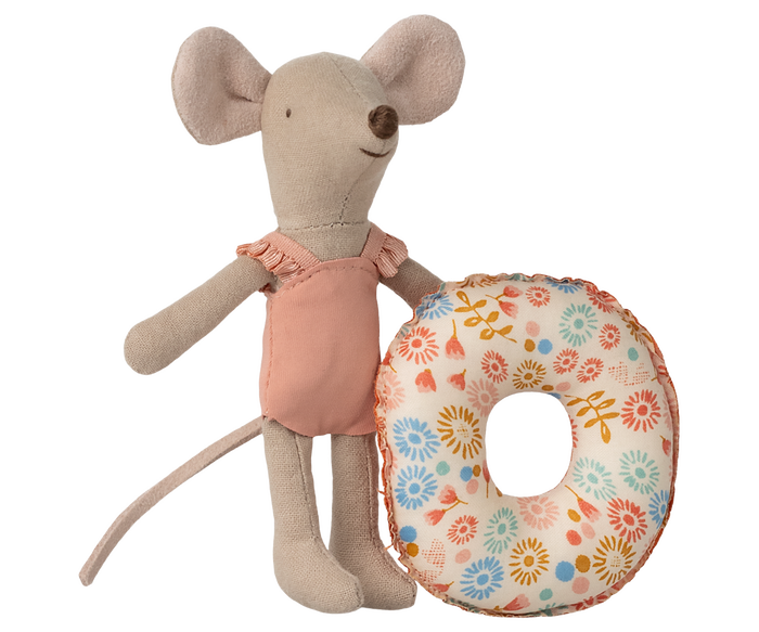 Beach Mouse with floral float by Maileg.