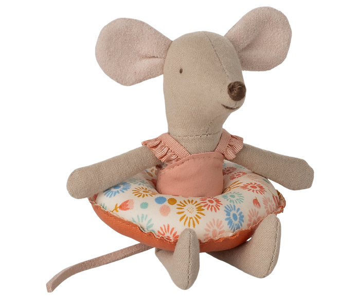 Beach Mouse with floral float by Maileg.