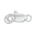 Beadalon Lobster Clasp w/ 2 Rings · Silver Plated · 12mm · 4pc, Tejas Beads, Clasps & Hooks