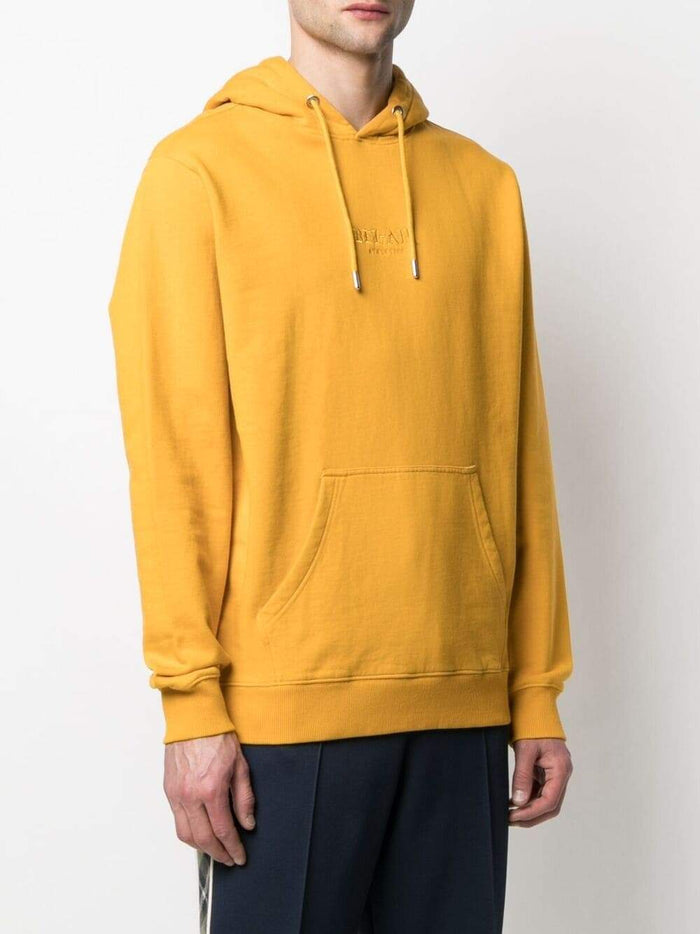 BEL-AIR ATHLETICS Gothic Font Hoodie Yellow - MAISONDEFASHION.COM
