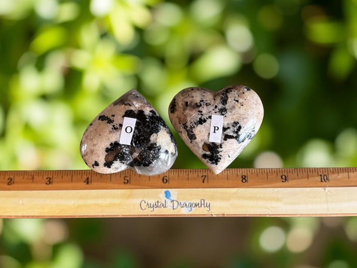 Black Tourmaline with Feldspar Heart from Brazil FB2887 💗