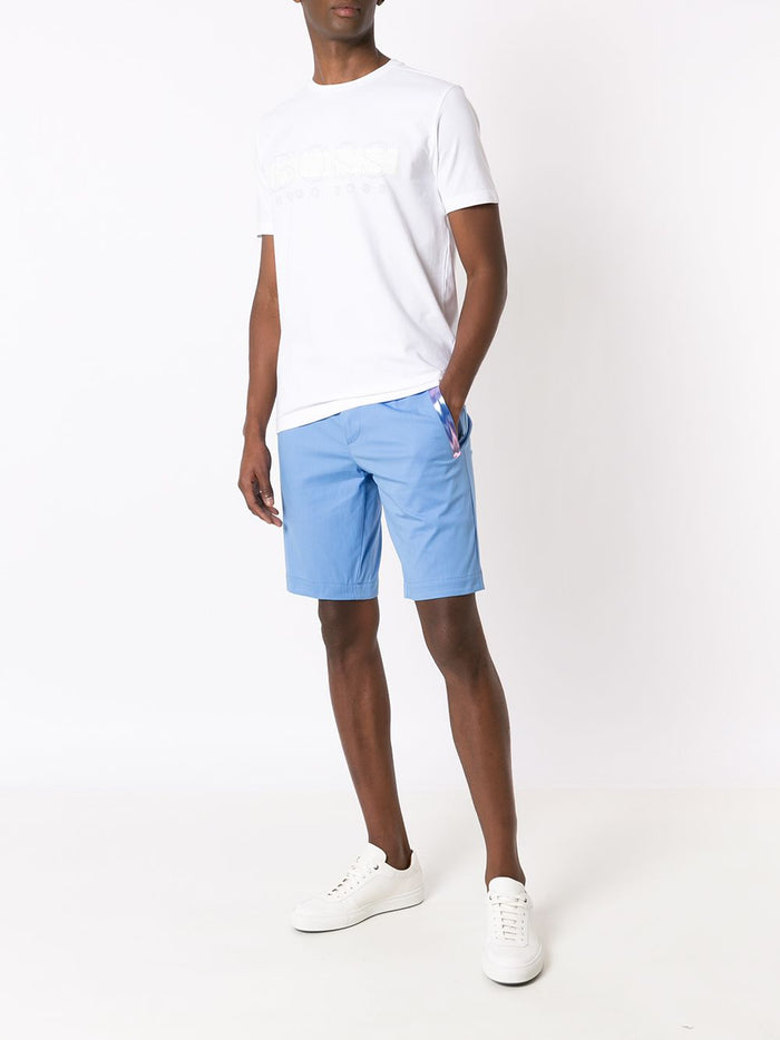 BOSS Cotton mix chino shorts Blue - MAISONDEFASHION.COM