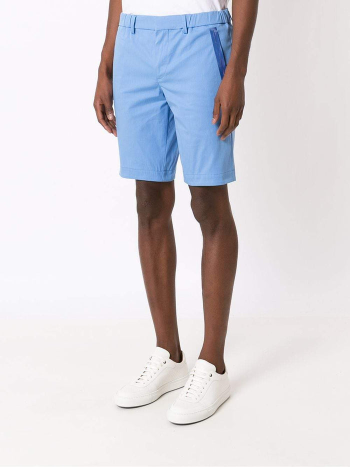BOSS Cotton mix chino shorts Blue - MAISONDEFASHION.COM