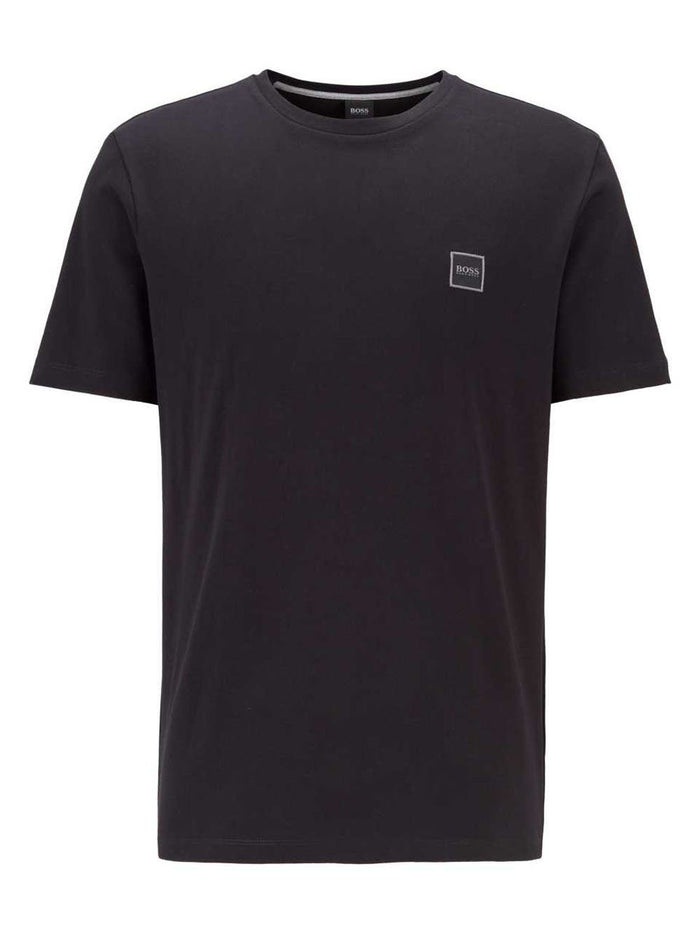 BOSS Crewneck Logo T-shirt Black - MAISONDEFASHION.COM
