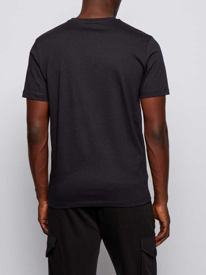 BOSS Crewneck Logo T-shirt Black - MAISONDEFASHION.COM