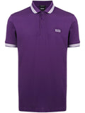 BOSS Embroidered-logo polo shirt Purple - MAISONDEFASHION.COM