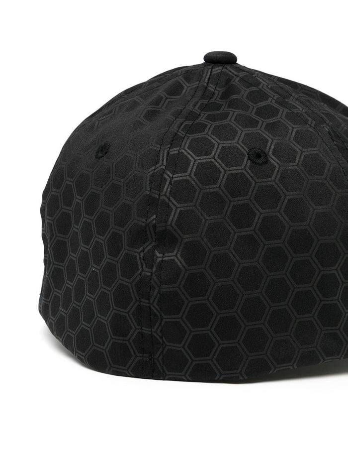 BOSS Geometric-print panelled cap Black - MAISONDEFASHION.COM