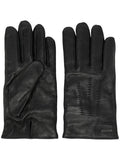 BOSS Lamb Leather Gloves Black - MAISONDEFASHION.COM