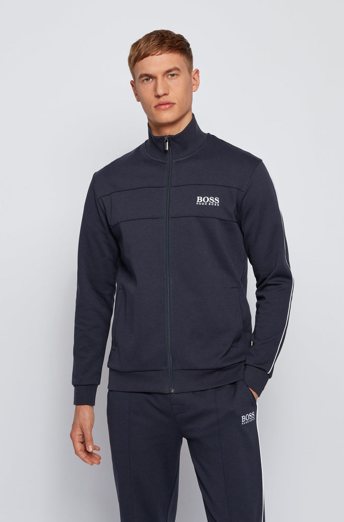 BOSS Logo Jacket Navy - MAISONDEFASHION.COM