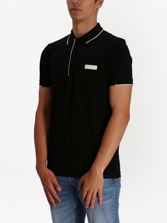 BOSS Logo-patch polo shirt Black - MAISONDEFASHION.COM