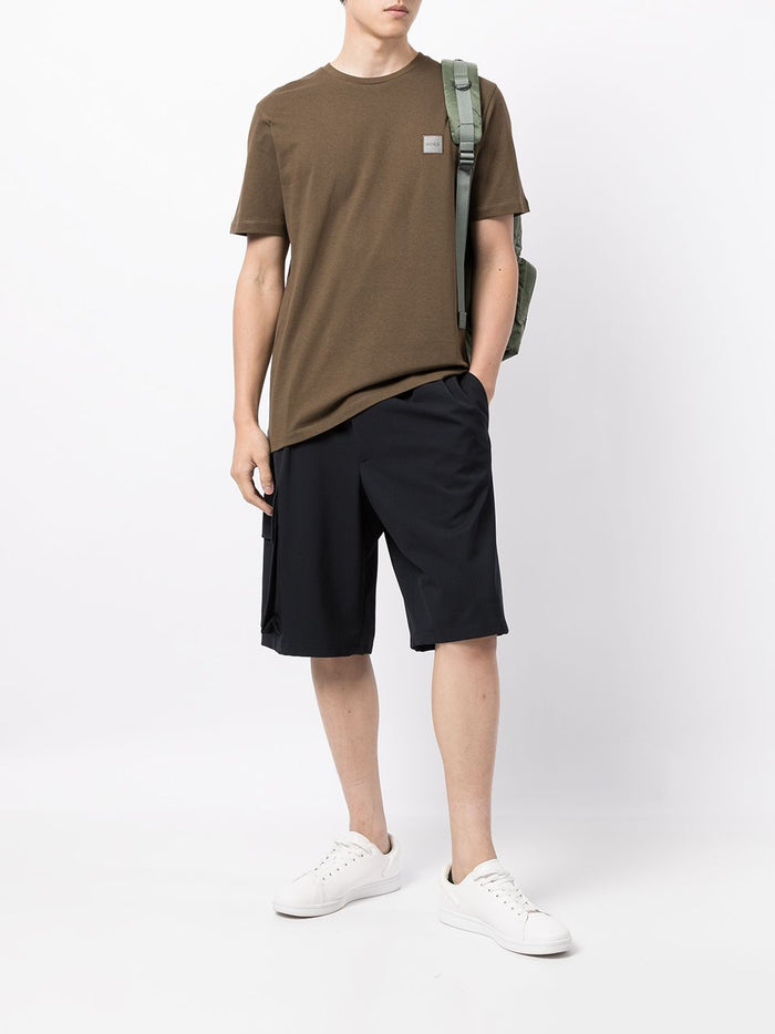 BOSS Logo Patch T-Shirt Green - MAISONDEFASHION.COM