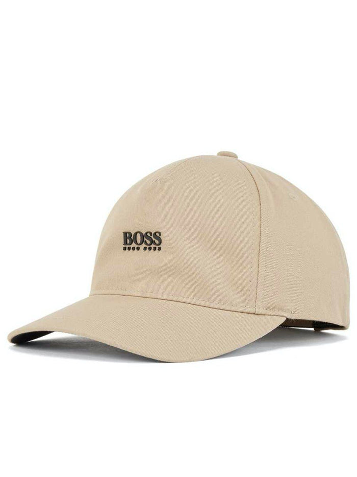 BOSS Logo Print Cap Beige - MAISONDEFASHION.COM