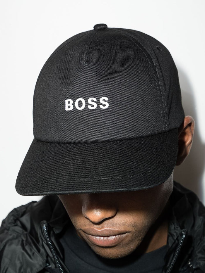 BOSS Raised logo baseball cap Black - MAISONDEFASHION.COM