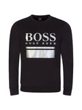 BOSS Salbo Logo Sweatshirt Black - MAISONDEFASHION.COM