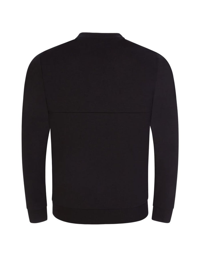 BOSS Salbo Logo Sweatshirt Black - MAISONDEFASHION.COM