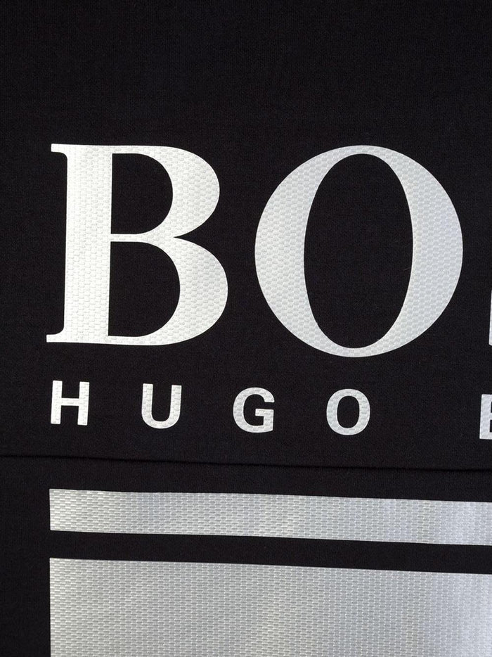 BOSS Salbo Logo Sweatshirt Black - MAISONDEFASHION.COM
