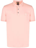 BOSS Short-Sleeved Slim FIt Polo Shirt Pastel Red - MAISONDEFASHION.COM