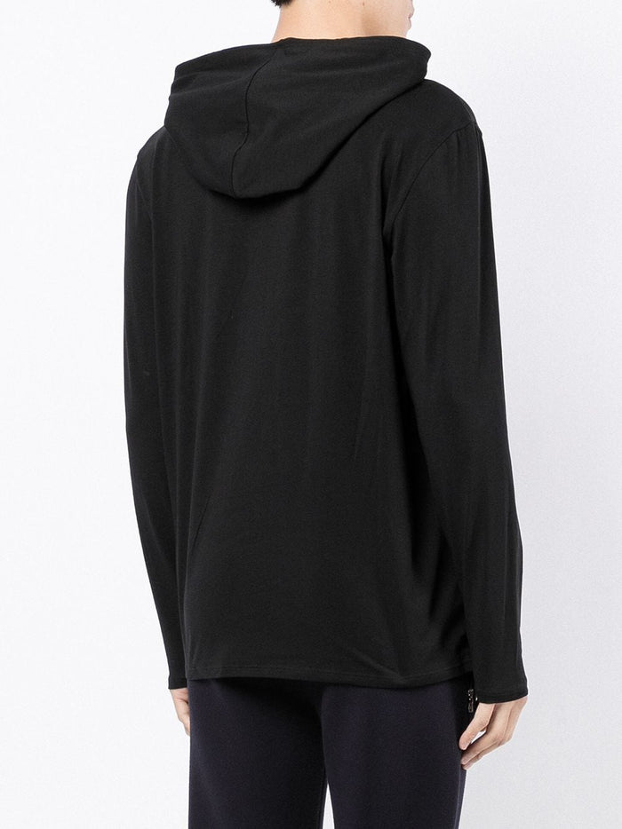 BOSS Thin hooded sweatshirt Black - MAISONDEFASHION.COM