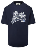 BOSS X RUSSELL ATHLETIC College Logo T-Shirt Navy - MAISONDEFASHION.COM