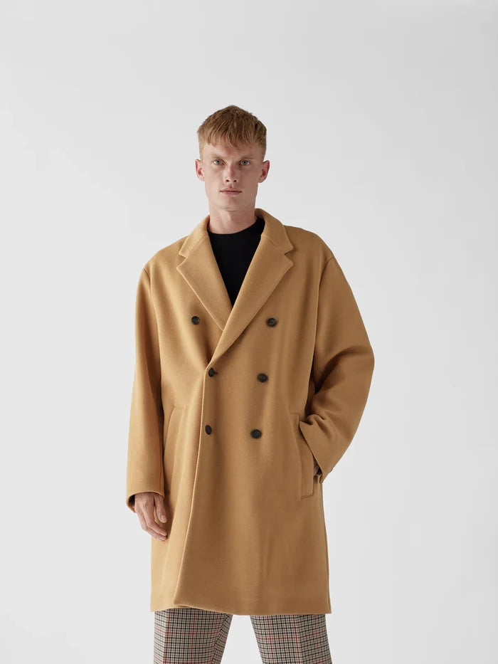 BOSS X RUSSELL ATHLETIC Overcoat Beige - MAISONDEFASHION.COM