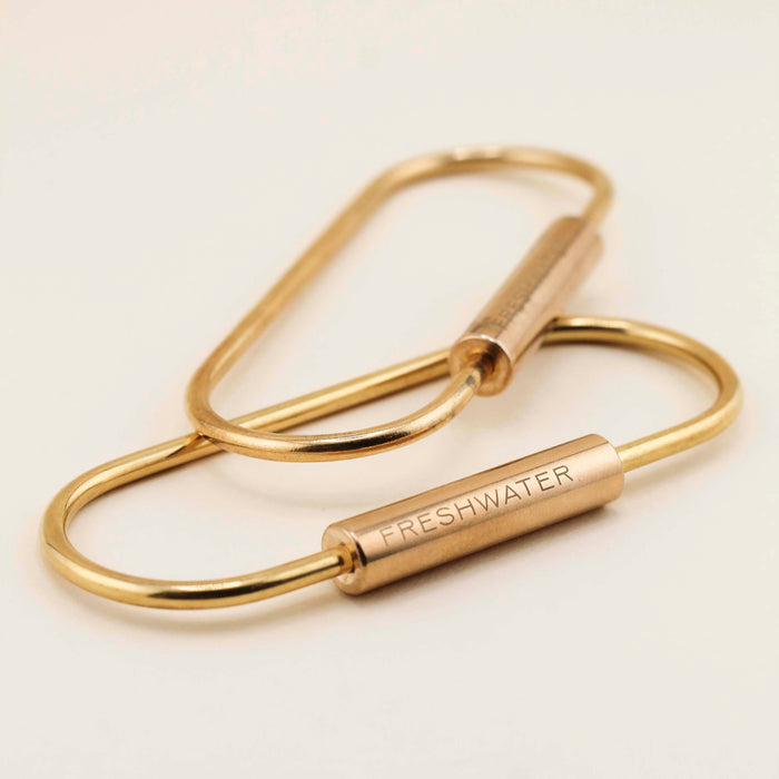 Brass Oval Keyring | Freshwater