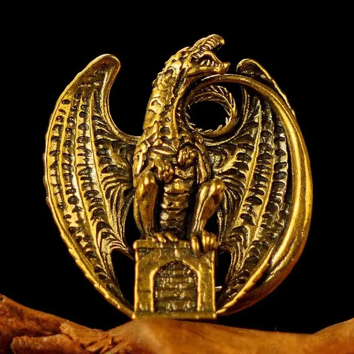 Brass Winged Dragon Guardian Spirit Figurine ☀️BV006