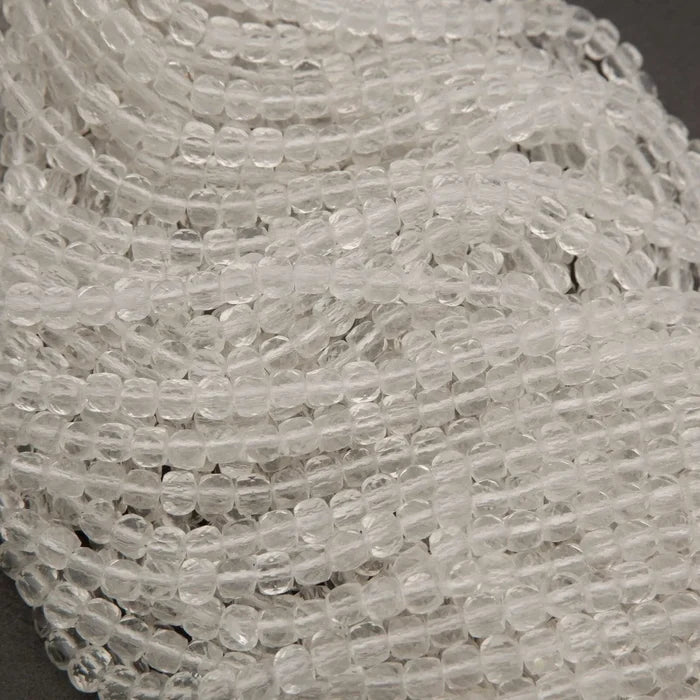 Clear Quartz · Microfaceted · Cube · 4.5mm, Tejas Beads, Beads