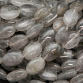 Cloudy quartz beads.