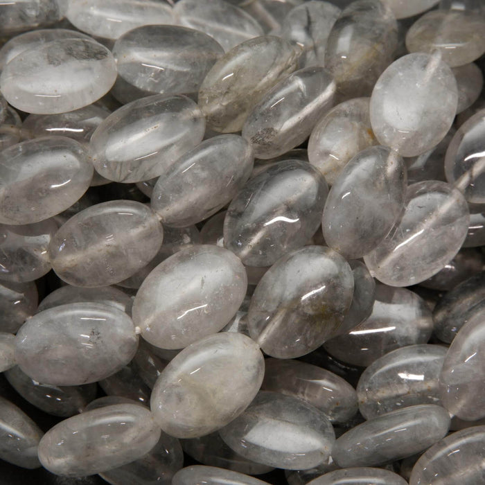 Cloudy quartz beads.