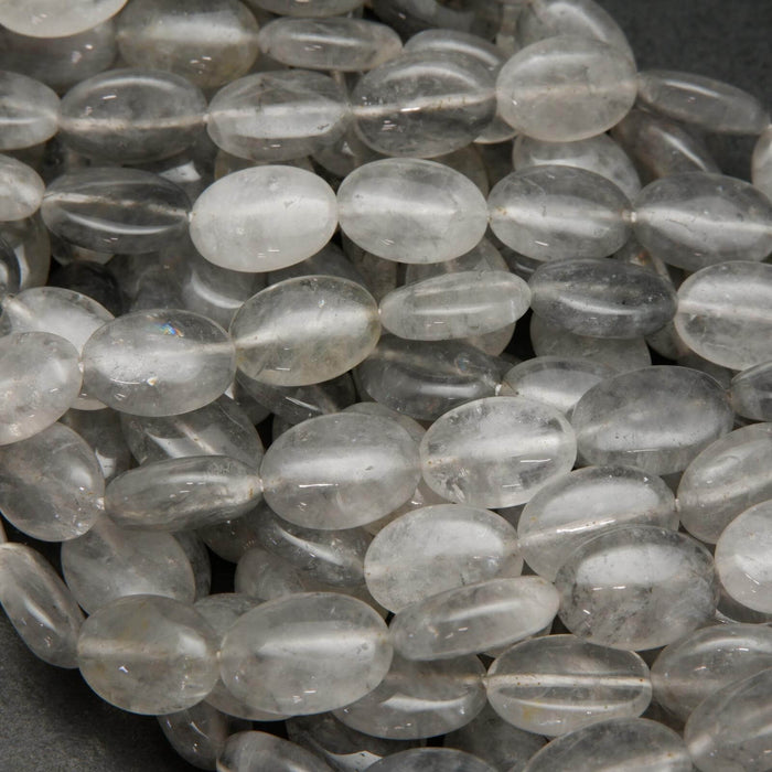 Cloudy quartz beads.