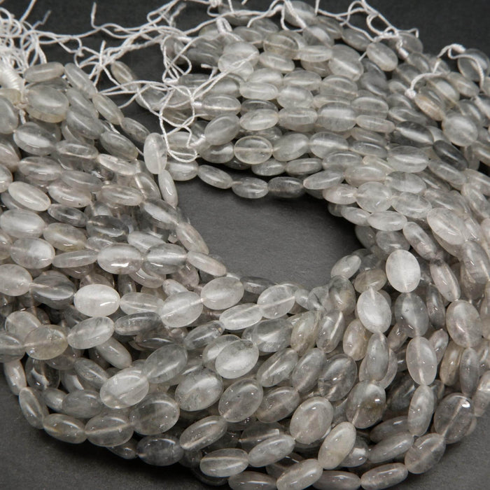 Cloudy quartz beads.