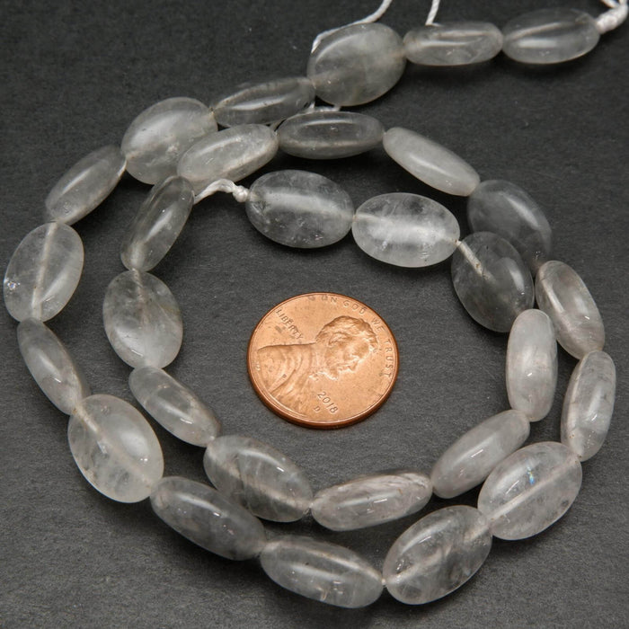 Cloudy quartz beads.