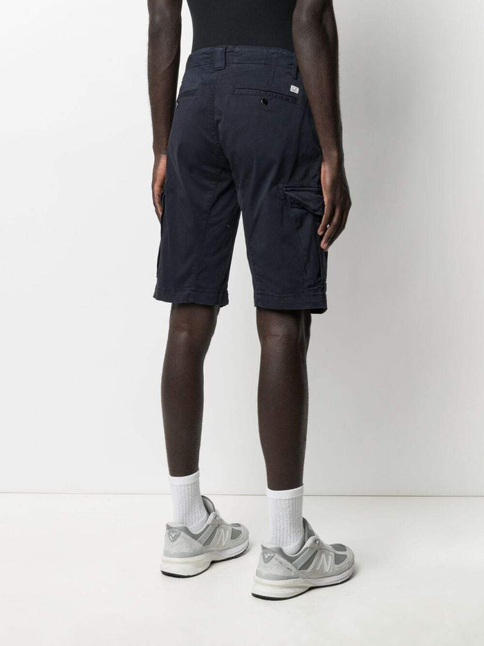 C.P. COMPANY Bermuda Cargo Shorts Navy - MAISONDEFASHION.COM