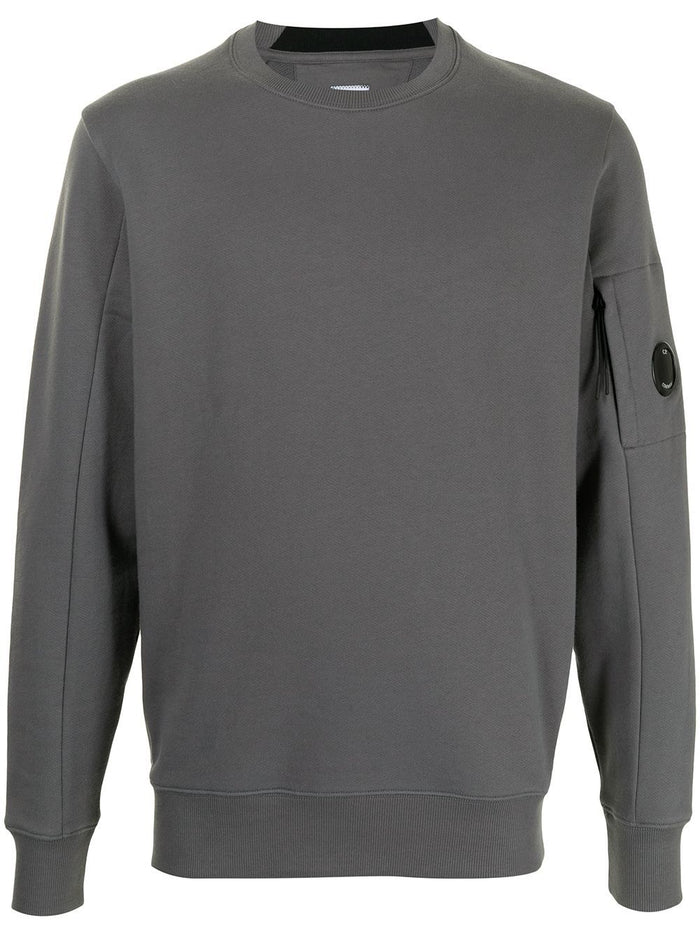 C.P COMPANY Diagonal Zip Fleece Grey - MAISONDEFASHION.COM
