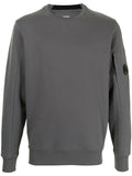 C.P COMPANY Diagonal Zip Fleece Grey - MAISONDEFASHION.COM