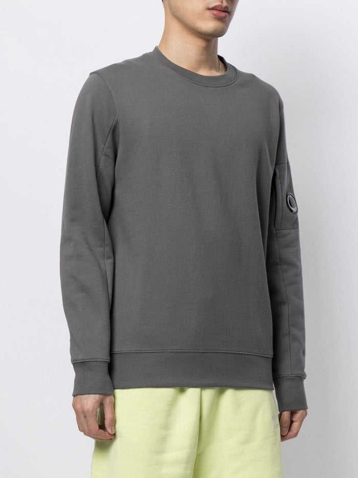 C.P COMPANY Diagonal Zip Fleece Grey - MAISONDEFASHION.COM