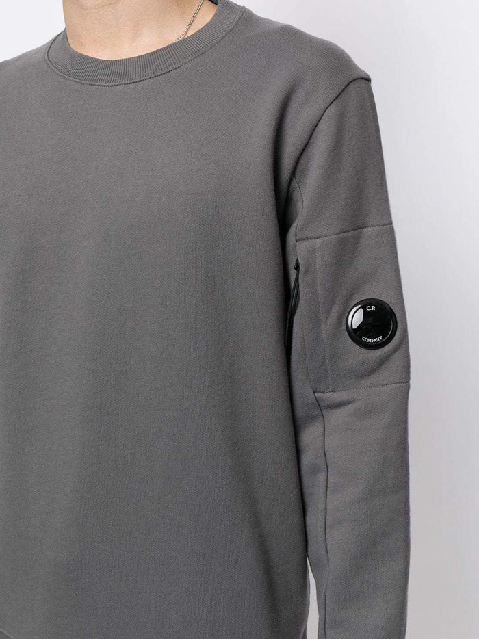 C.P COMPANY Diagonal Zip Fleece Grey - MAISONDEFASHION.COM
