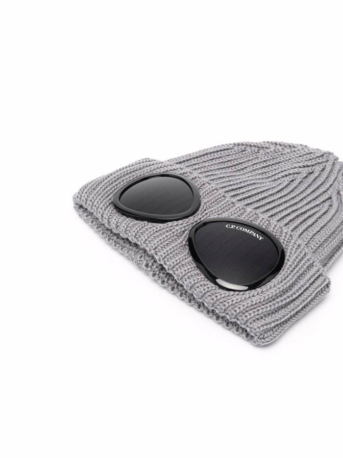 C.P. COMPANY Goggle Knit Beanie Grey - MAISONDEFASHION.COM