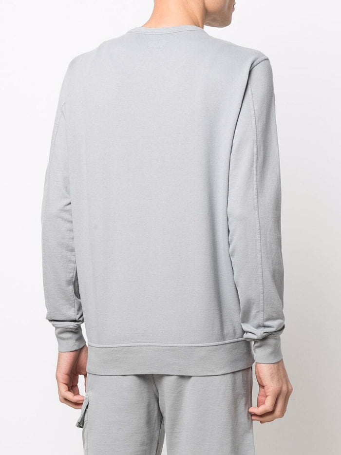 C.P. COMPANY Light Fleece Crew Neck Sweatshirt Grey - MAISONDEFASHION.COM
