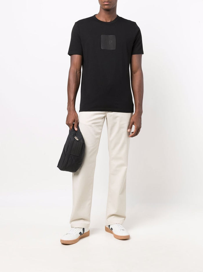 C.P COMPANY Logo-patch T-shirt Black - MAISONDEFASHION.COM