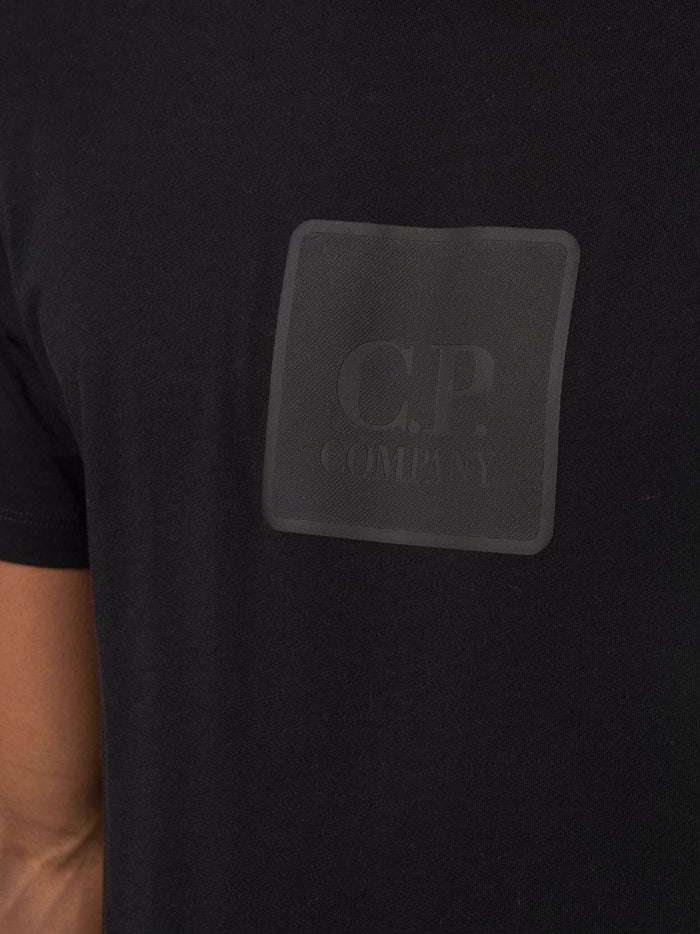 C.P COMPANY Logo-patch T-shirt Black - MAISONDEFASHION.COM